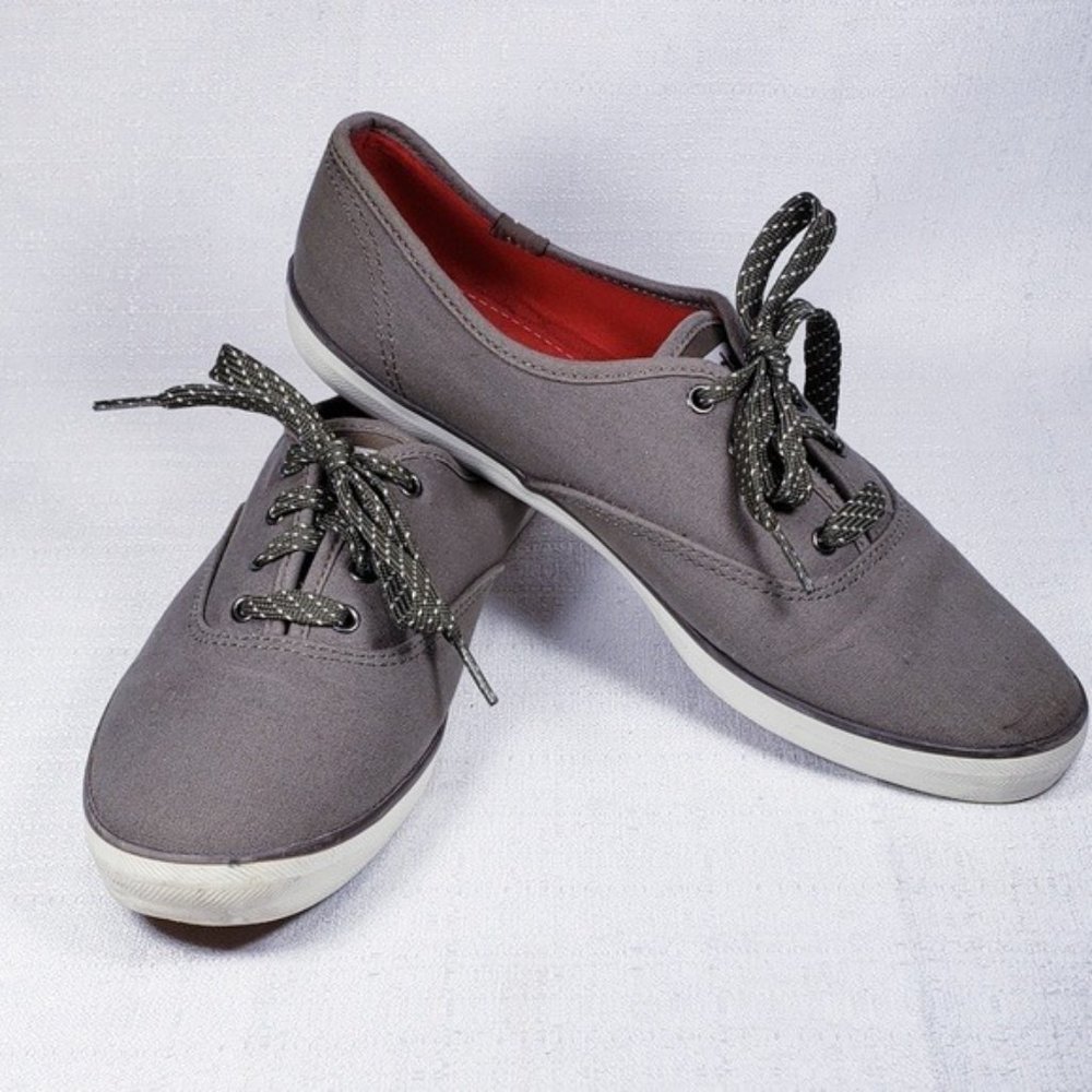 LN! Ladies Pretty Brown Keds w/Polka Dot Laces 9.5